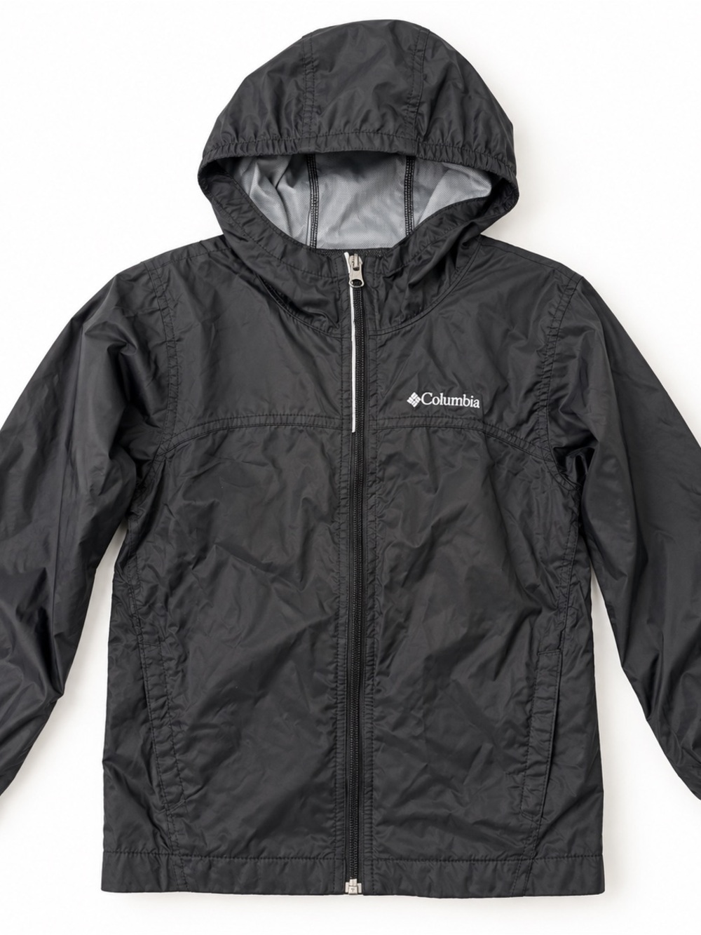 Columbia Boys Lightweight Rain Jacket Black Size 8